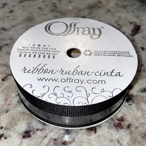 Offray 7/8in x 18ft Black Ribbon